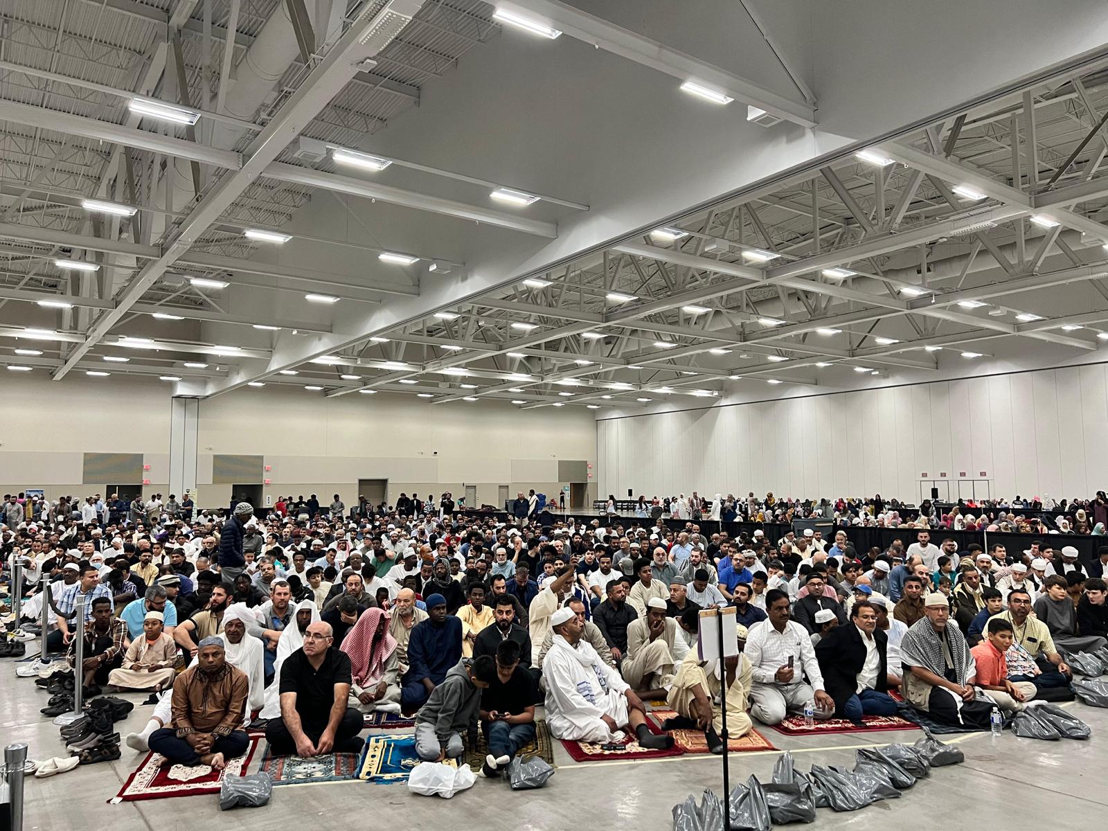 Eid prayers at the convention center