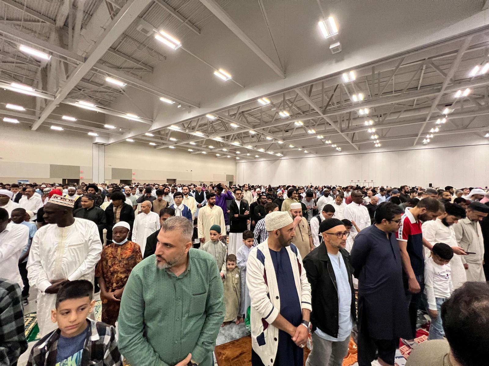 Community members at Eid